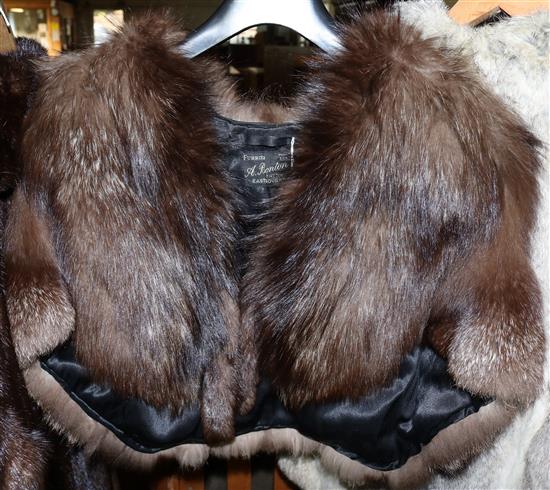 Silver fox fur cape